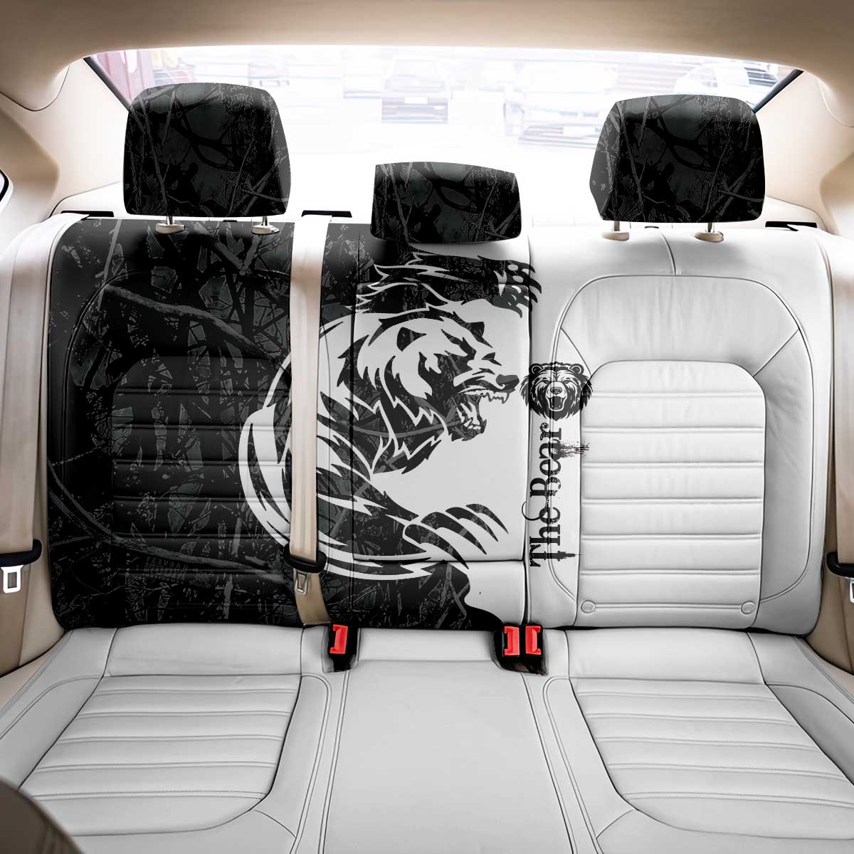 The Bear Tattoo Back Car Seat Cover Bear In Forest