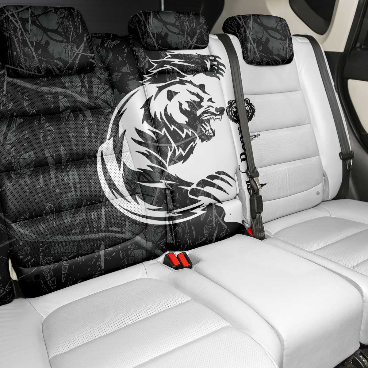 The Bear Tattoo Back Car Seat Cover Bear In Forest