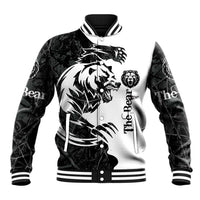 The Bear Tattoo Baseball Jacket Bear In Forest
