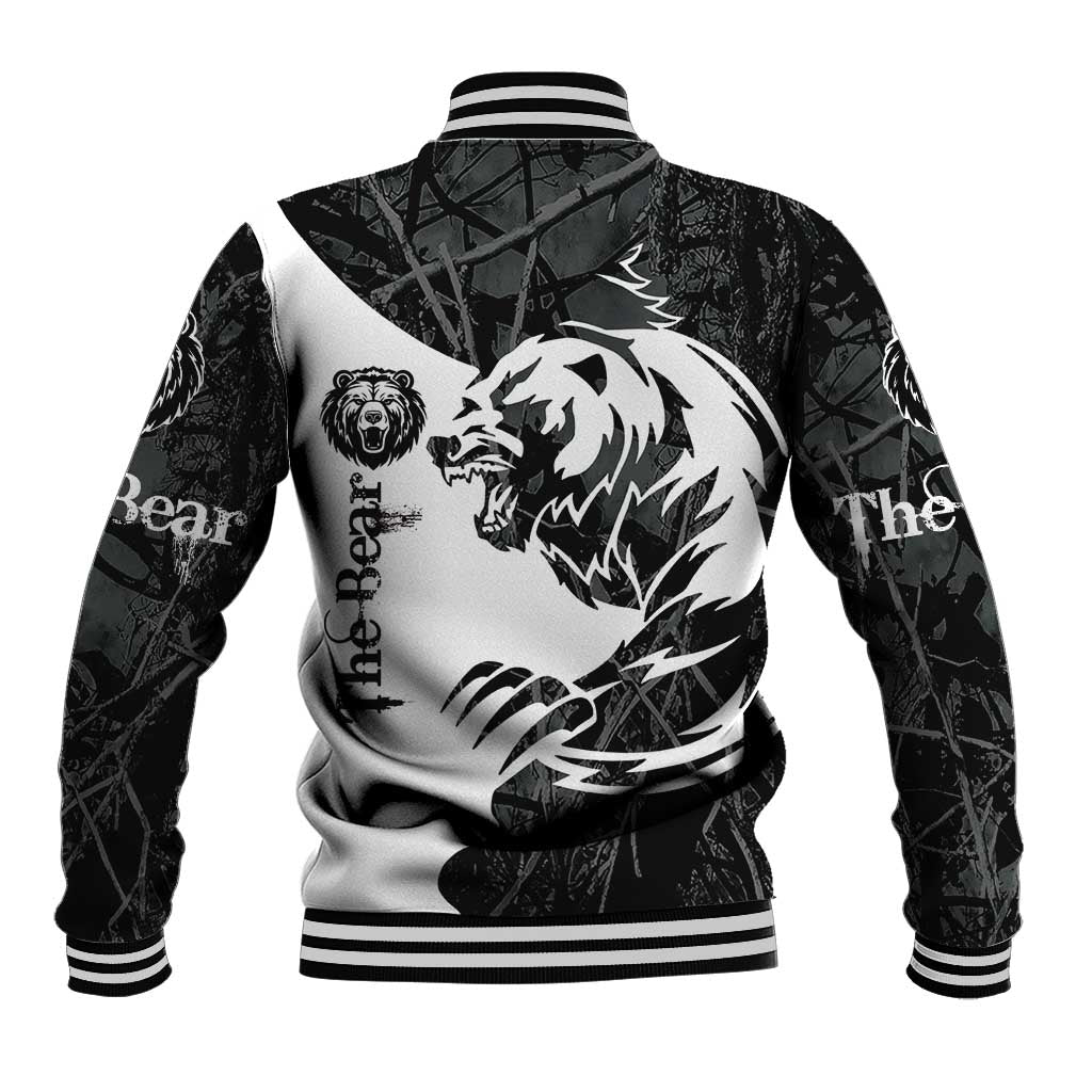 The Bear Tattoo Baseball Jacket Bear In Forest
