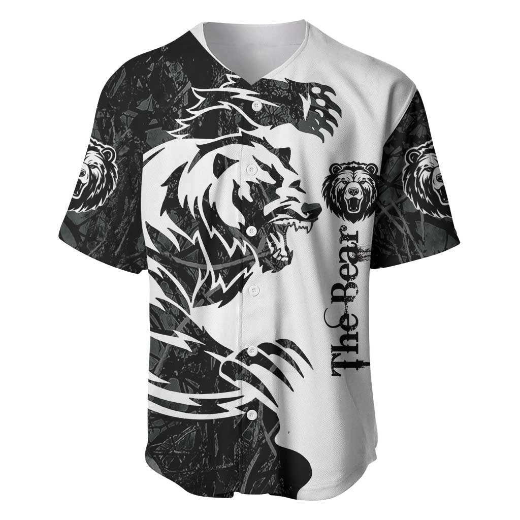The Bear Tattoo Baseball Jersey Bear In Forest