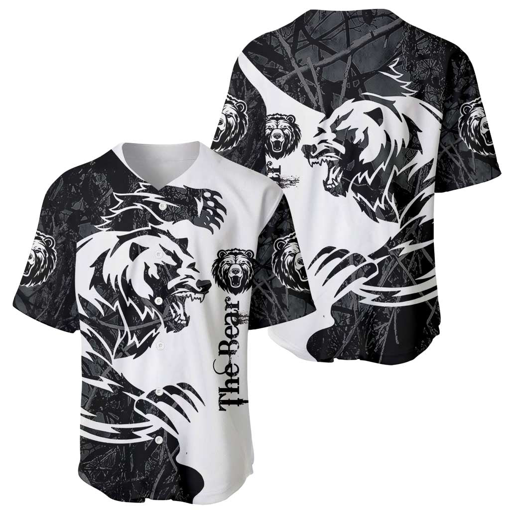 The Bear Tattoo Baseball Jersey Bear In Forest