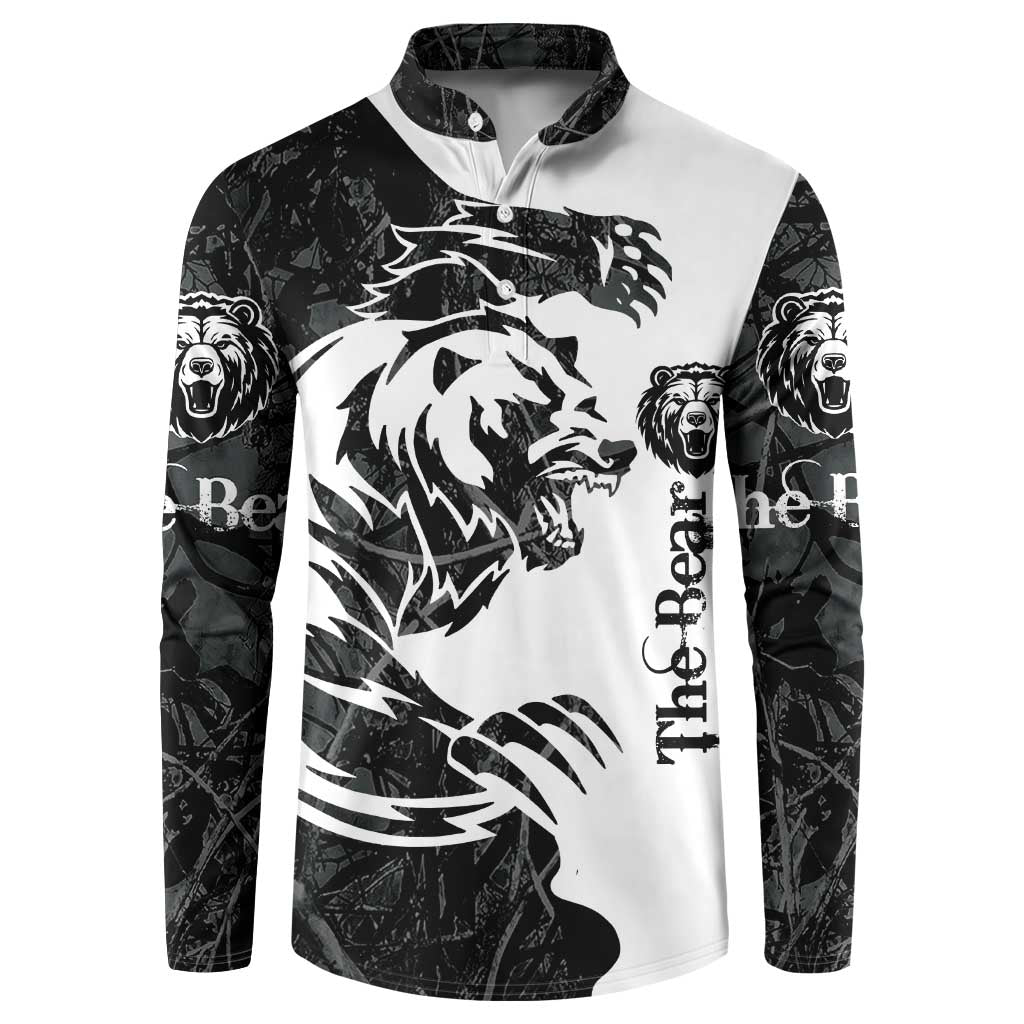 The Bear Tattoo Button Sweatshirt Bear In Forest