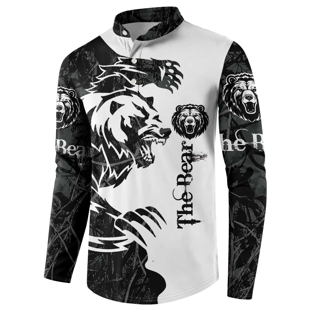 The Bear Tattoo Button Sweatshirt Bear In Forest