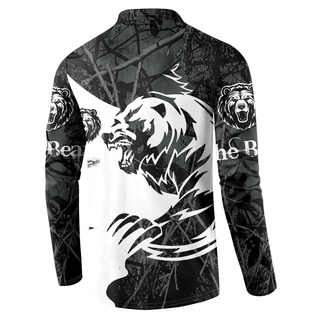 The Bear Tattoo Button Sweatshirt Bear In Forest