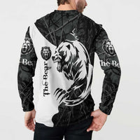 The Bear Tattoo Button Sweatshirt Bear In Forest