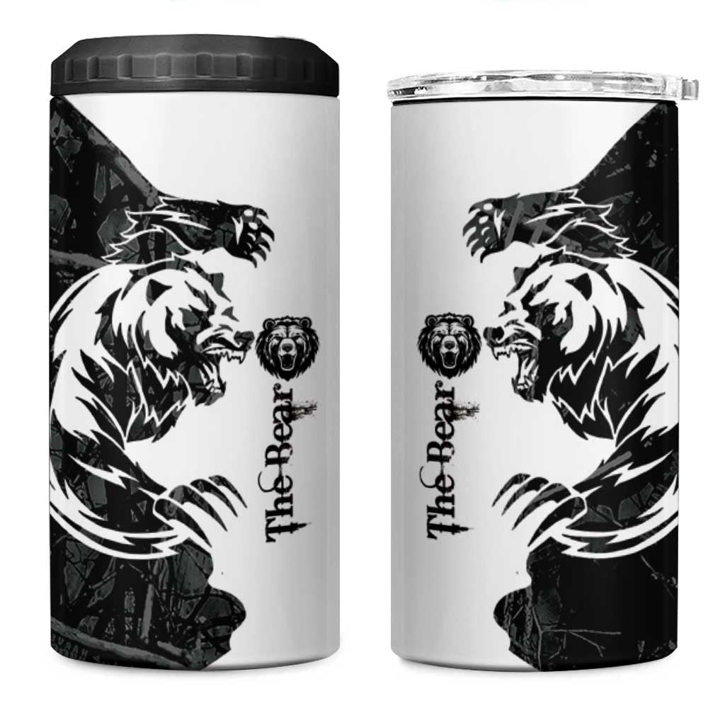 The Bear Tattoo 4 in 1 Can Cooler Tumbler Bear In Forest