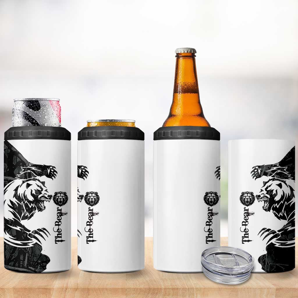 The Bear Tattoo 4 in 1 Can Cooler Tumbler Bear In Forest