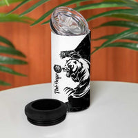 The Bear Tattoo 4 in 1 Can Cooler Tumbler Bear In Forest
