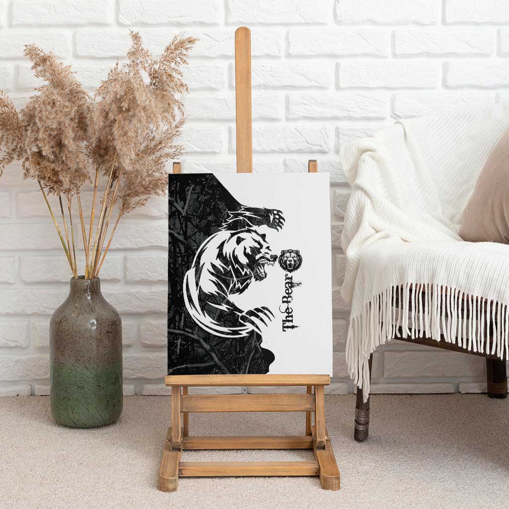 The Bear Tattoo Canvas Wall Art Bear In Forest