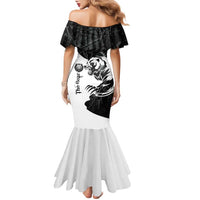 The Bear Tattoo Family Matching Mermaid Dress and Hawaiian Shirt Bear In Forest