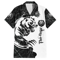 The Bear Tattoo Family Matching Off The Shoulder Long Sleeve Dress and Hawaiian Shirt Bear In Forest
