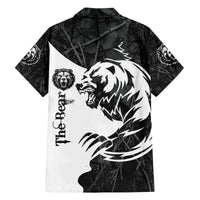 The Bear Tattoo Family Matching Off The Shoulder Long Sleeve Dress and Hawaiian Shirt Bear In Forest