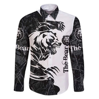 The Bear Tattoo Family Matching Off Shoulder Short Dress and Hawaiian Shirt Bear In Forest