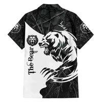 The Bear Tattoo Family Matching Short Sleeve Bodycon Dress and Hawaiian Shirt Bear In Forest