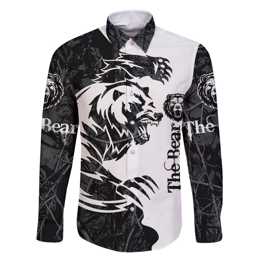 The Bear Tattoo Family Matching Short Sleeve Bodycon Dress and Hawaiian Shirt Bear In Forest