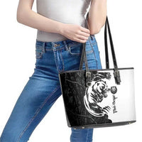 The Bear Tattoo Leather Tote Bag Bear In Forest