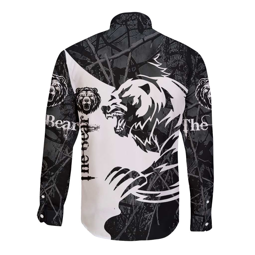 The Bear Tattoo Long Sleeve Button Shirt Bear In Forest