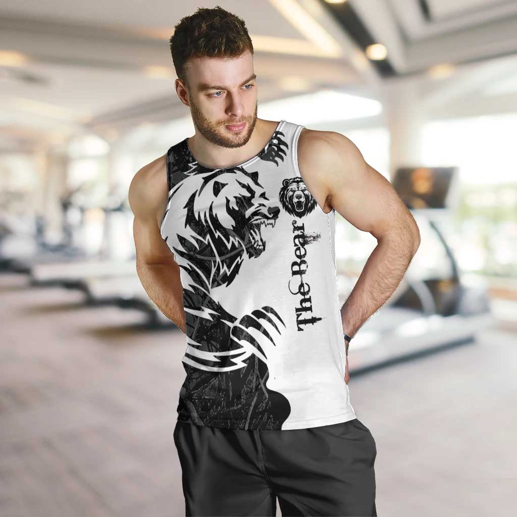 The Bear Tattoo Men Tank Top Bear In Forest
