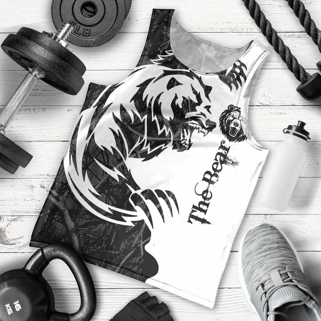 The Bear Tattoo Men Tank Top Bear In Forest