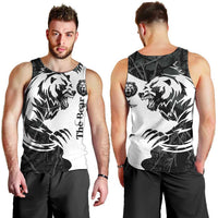 The Bear Tattoo Men Tank Top Bear In Forest