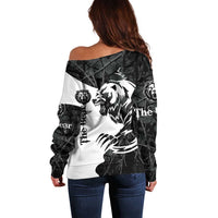 The Bear Tattoo Off Shoulder Sweater Bear In Forest