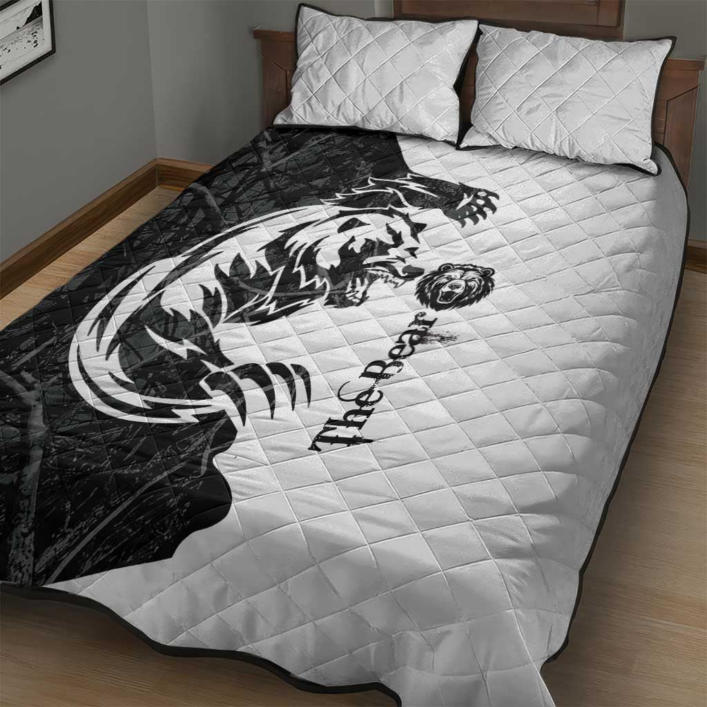 The Bear Tattoo Quilt Bed Set Bear In Forest