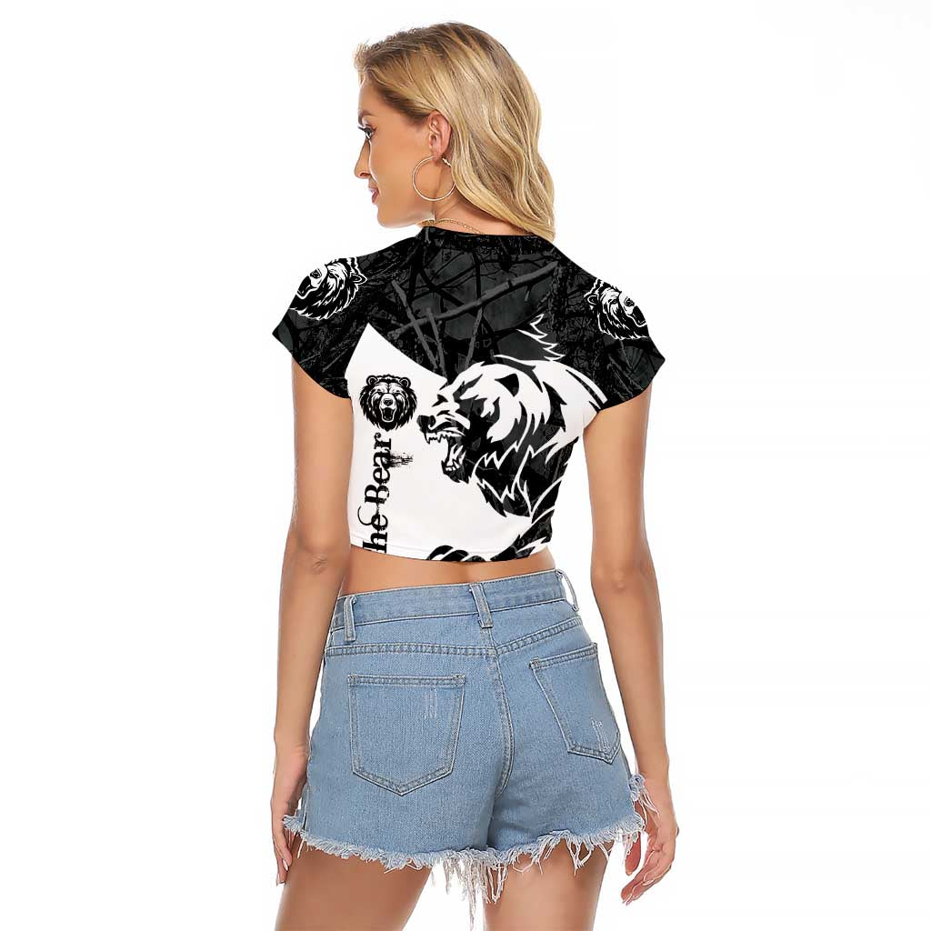 The Bear Tattoo Raglan Cropped T Shirt Bear In Forest