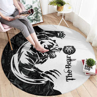 The Bear Tattoo Round Carpet Bear In Forest
