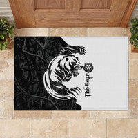 The Bear Tattoo Rubber Doormat Bear In Forest