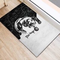 The Bear Tattoo Rubber Doormat Bear In Forest