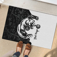 The Bear Tattoo Rubber Doormat Bear In Forest