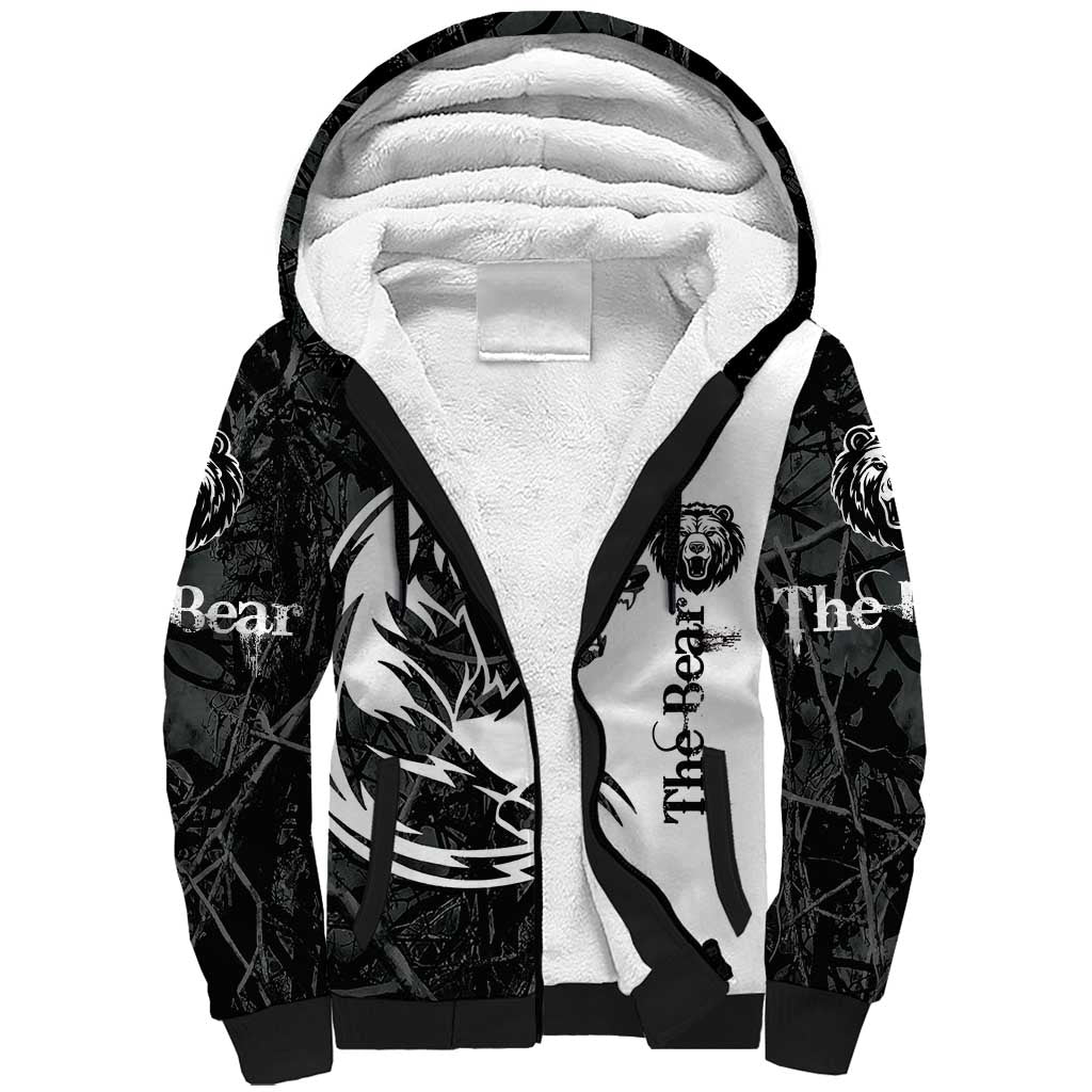 The Bear Tattoo Sherpa Hoodie Bear In Forest