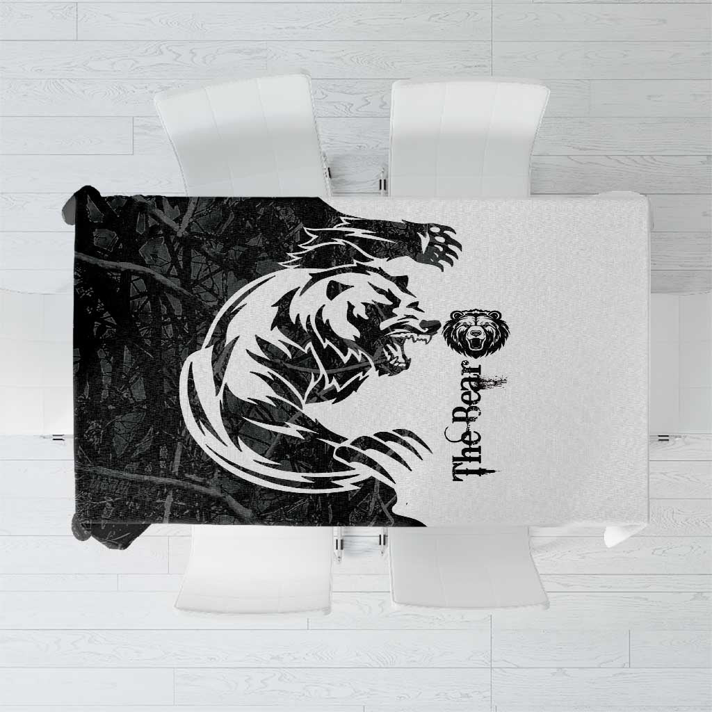 The Bear Tattoo Tablecloth Bear In Forest - Wonder Print Shop