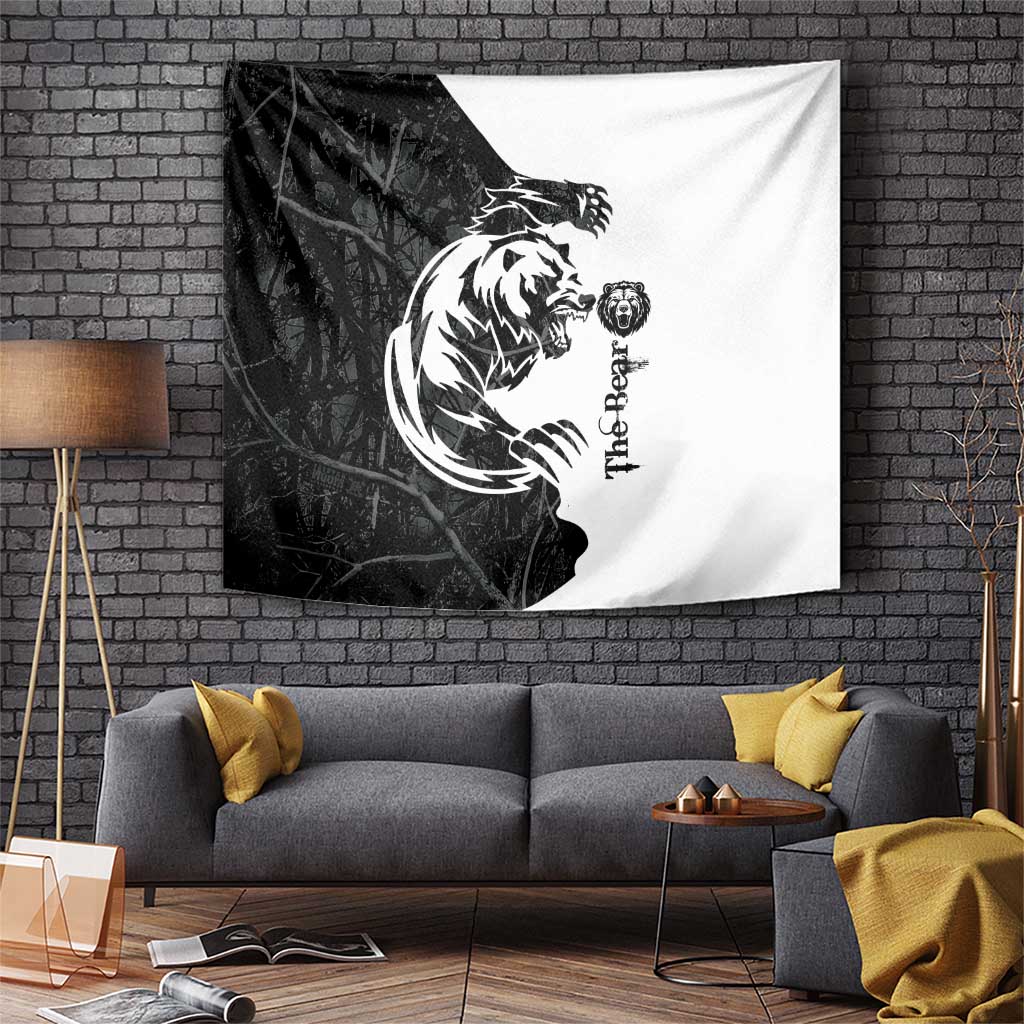 The Bear Tattoo Tapestry Bear In Forest - Wonder Print Shop