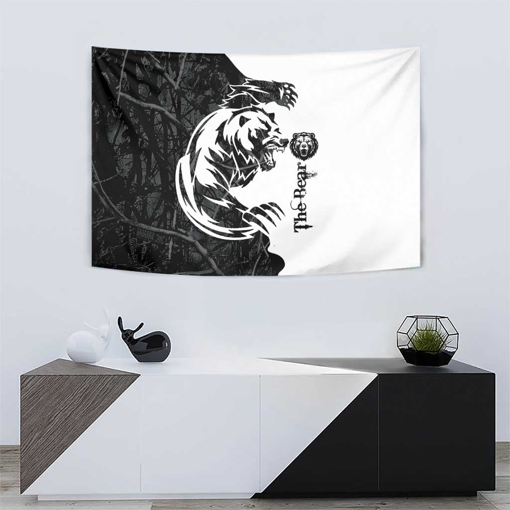 The Bear Tattoo Tapestry Bear In Forest - Wonder Print Shop