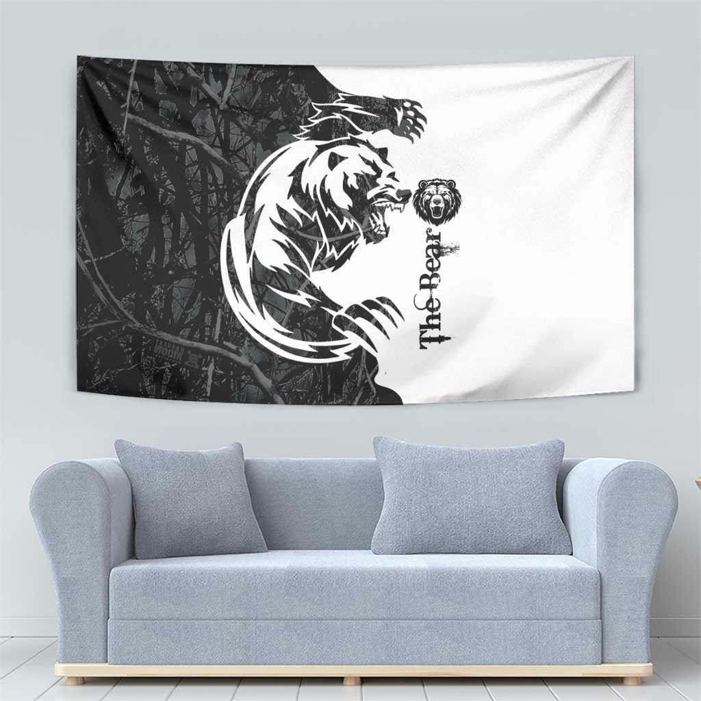 The Bear Tattoo Tapestry Bear In Forest - Wonder Print Shop