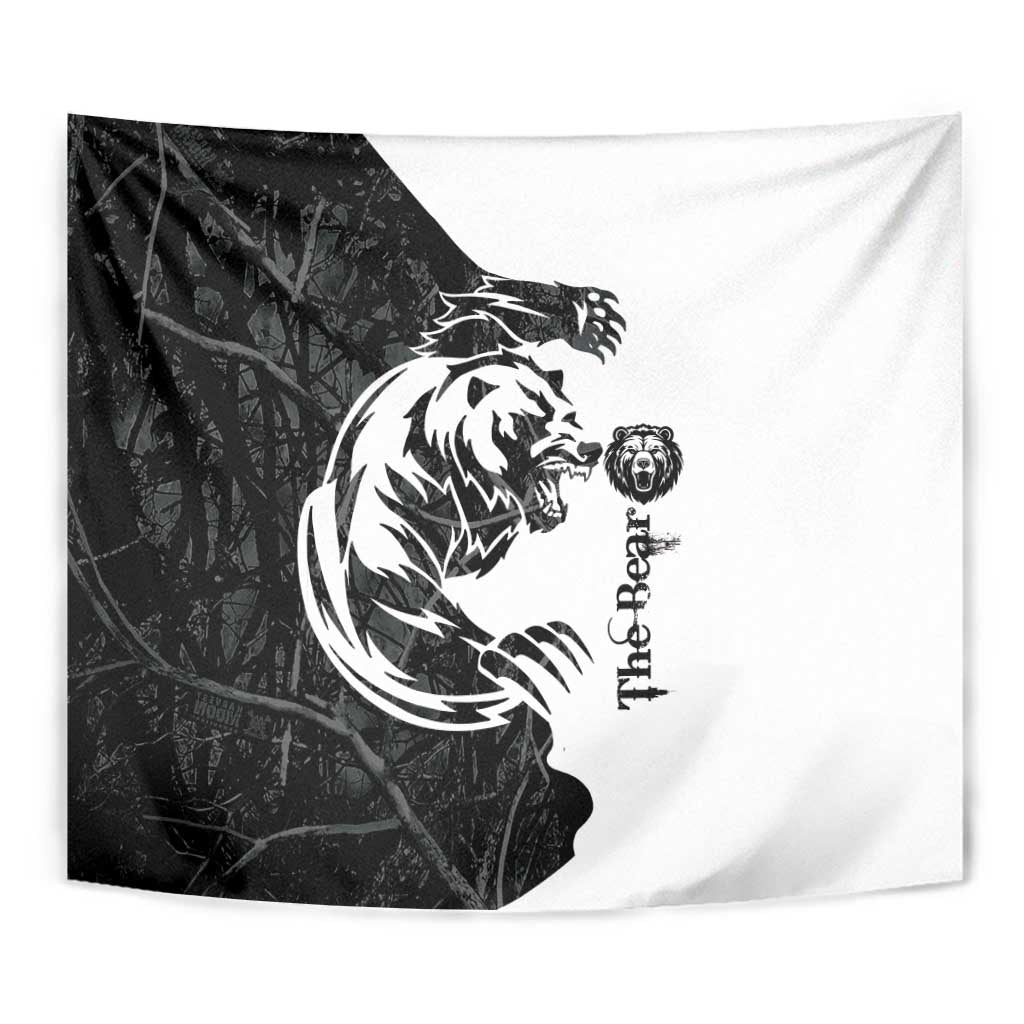 The Bear Tattoo Tapestry Bear In Forest - Wonder Print Shop
