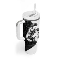 The Bear Tattoo Tumbler With Handle Bear In Forest