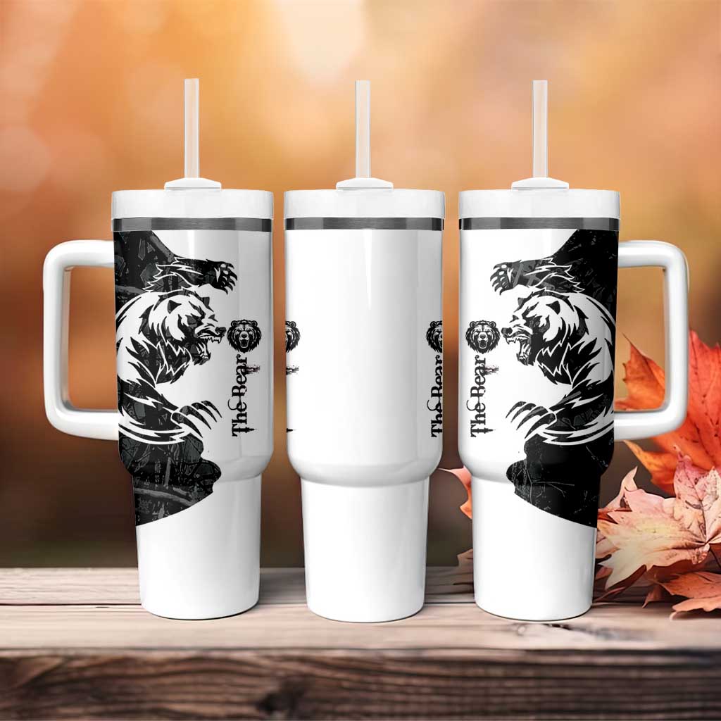 The Bear Tattoo Tumbler With Handle Bear In Forest
