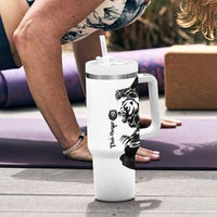 The Bear Tattoo Tumbler With Handle Bear In Forest