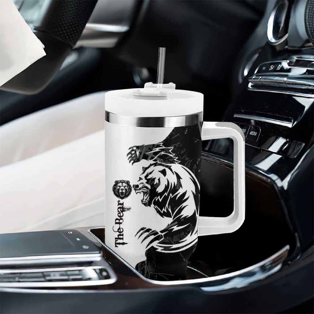 The Bear Tattoo Tumbler With Handle Bear In Forest