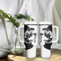 The Bear Tattoo Tumbler With Handle Bear In Forest