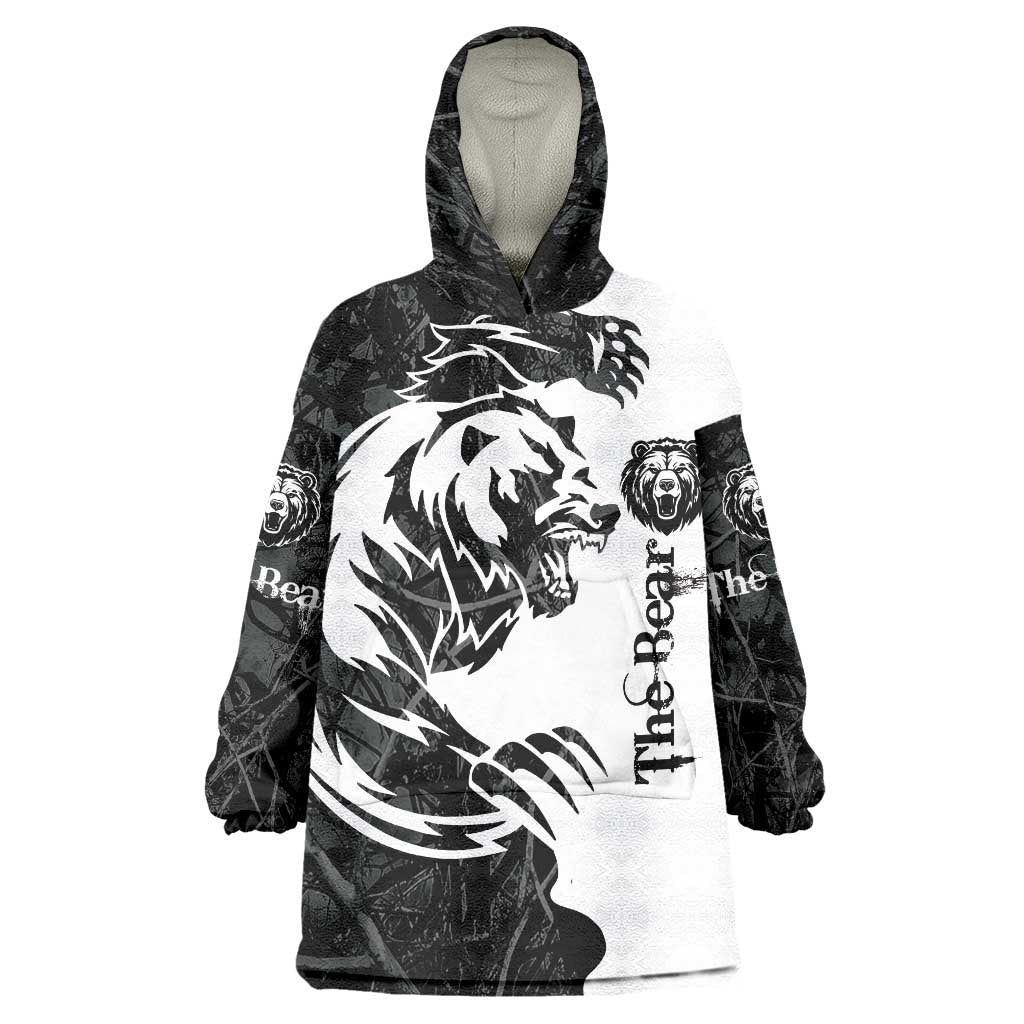The Bear Tattoo Wearable Blanket Hoodie Bear In Forest - Wonder Print Shop