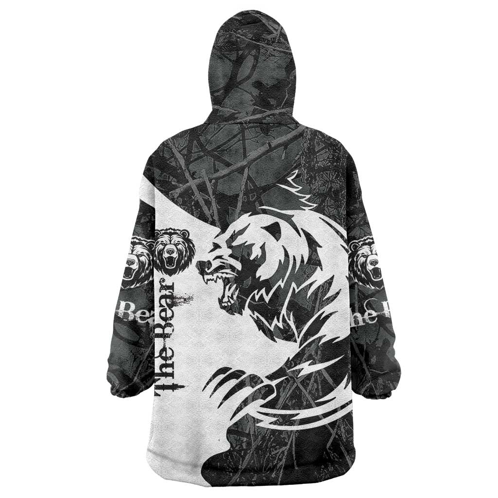The Bear Tattoo Wearable Blanket Hoodie Bear In Forest - Wonder Print Shop