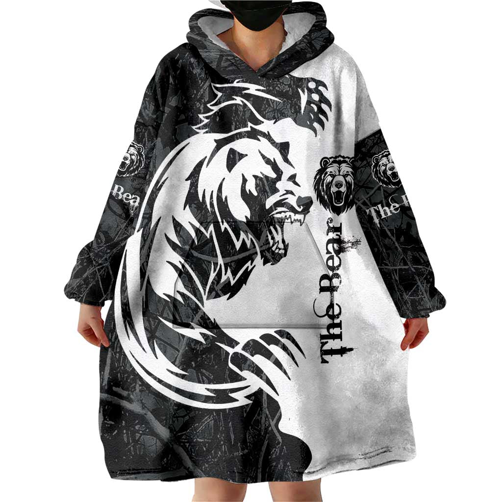 The Bear Tattoo Wearable Blanket Hoodie Bear In Forest - Wonder Print Shop