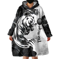 The Bear Tattoo Wearable Blanket Hoodie Bear In Forest - Wonder Print Shop