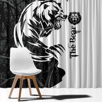 The Bear Tattoo Window Curtain Bear In Forest - Wonder Print Shop
