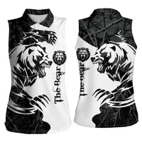 The Bear Tattoo Women Sleeveless Polo Shirt Bear In Forest - Wonder Print Shop