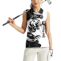 The Bear Tattoo Women Sleeveless Polo Shirt Bear In Forest - Wonder Print Shop